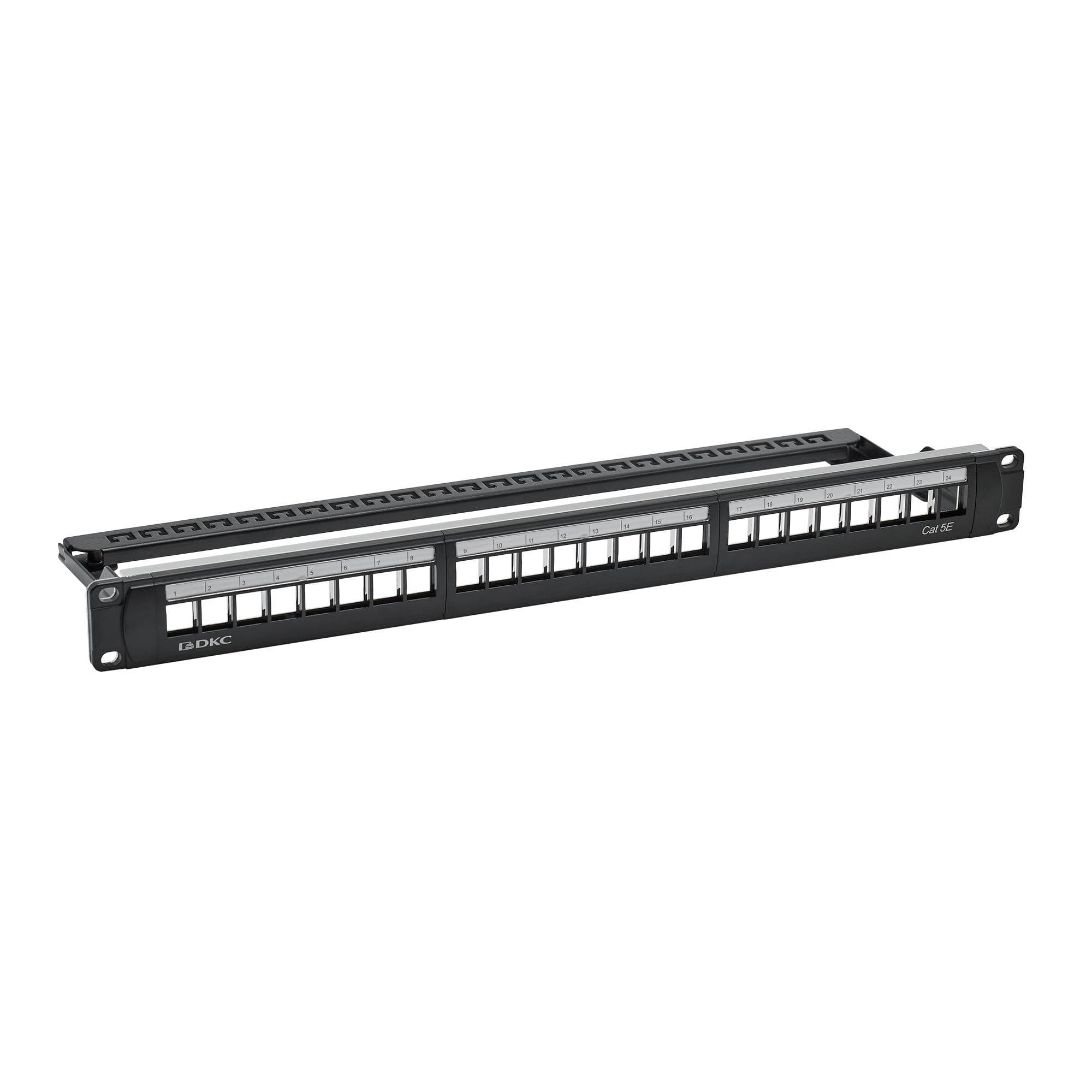 Патч-панель 19'',1U,CAT5E, 24 модуля RJ45, неэкранир ованная