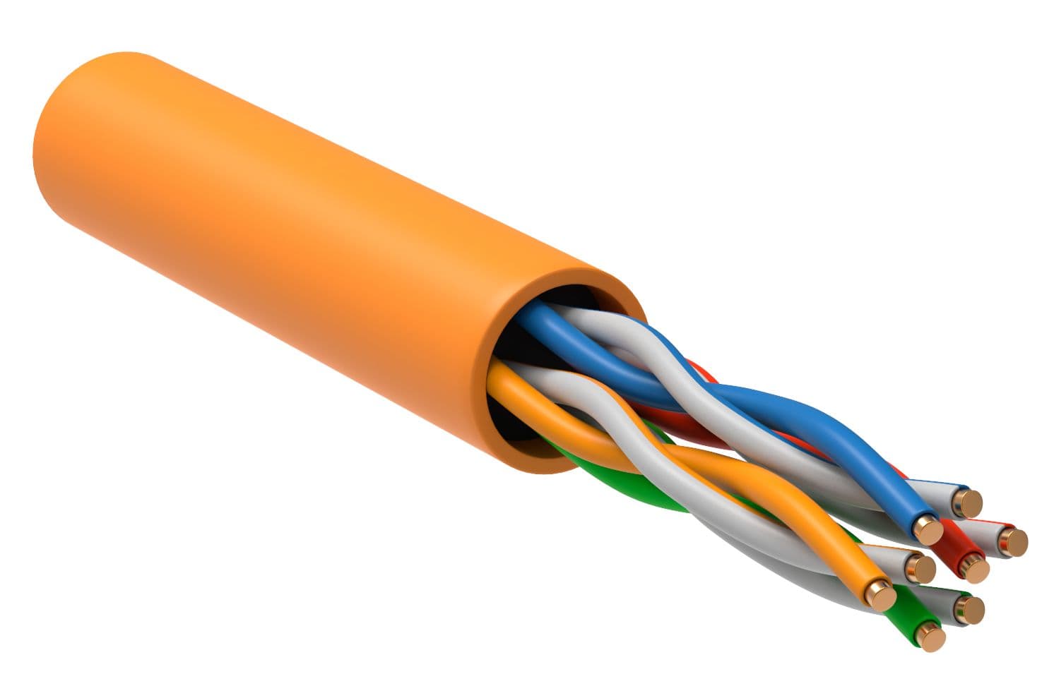 Витая пара U/UTP кат 5E 4х2х24AWG solid LSZH нг(А)-HF оранжевый РФ/Т