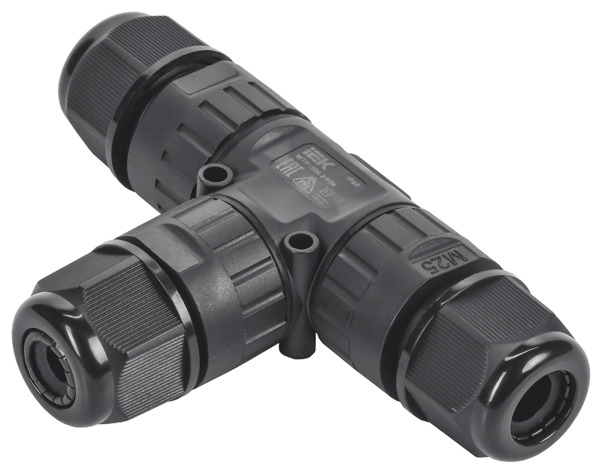 Коннектор кабельный герметичный WTP-306 3 PIN IP68