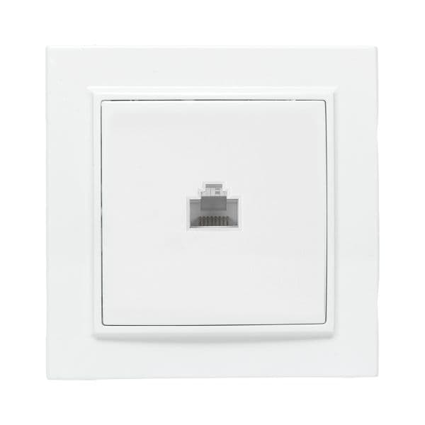 Розетка Минск RJ-45 1-местная СП белая