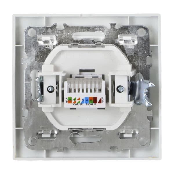 Розетка Минск RJ-45 1-местная СП белая