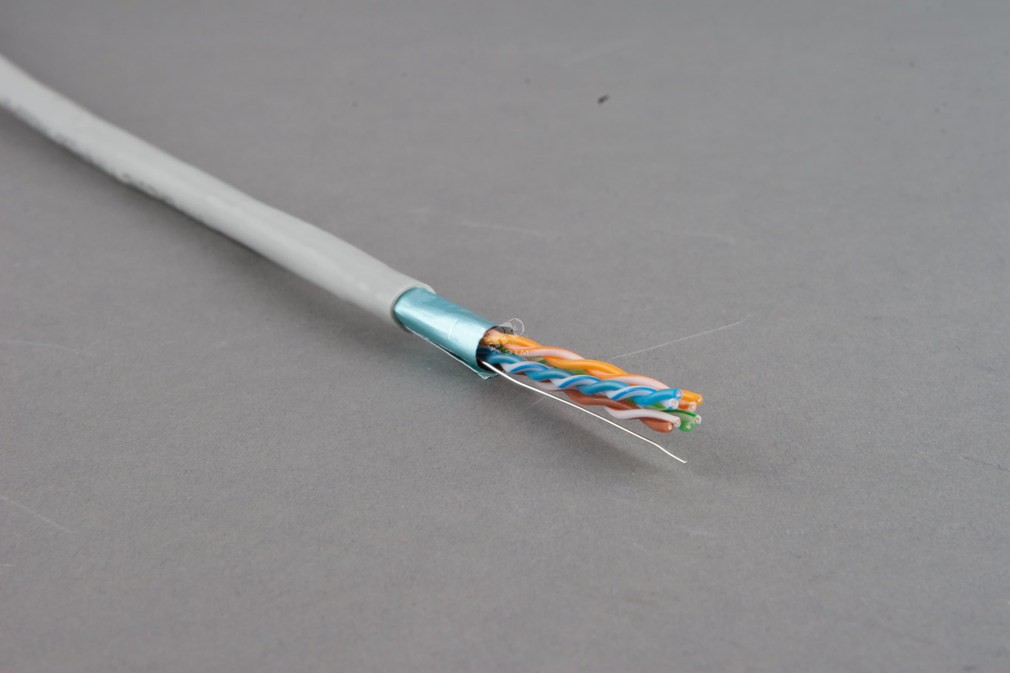 Витая пара F/UTP кат 5e 4 пары 24 AWG PVC серый 305м