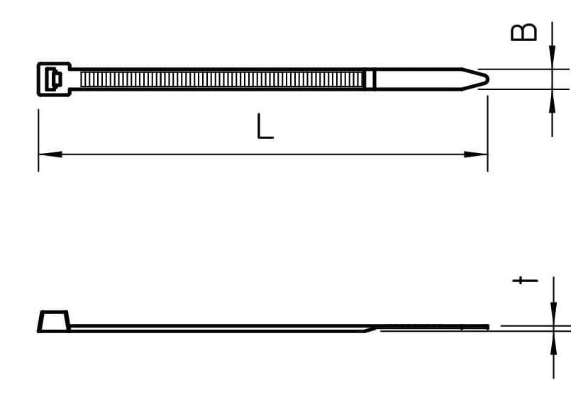 Хомут-стяжка кабельный 3,6х290 мм, полиамид, белый (565 3.6x290 WS)