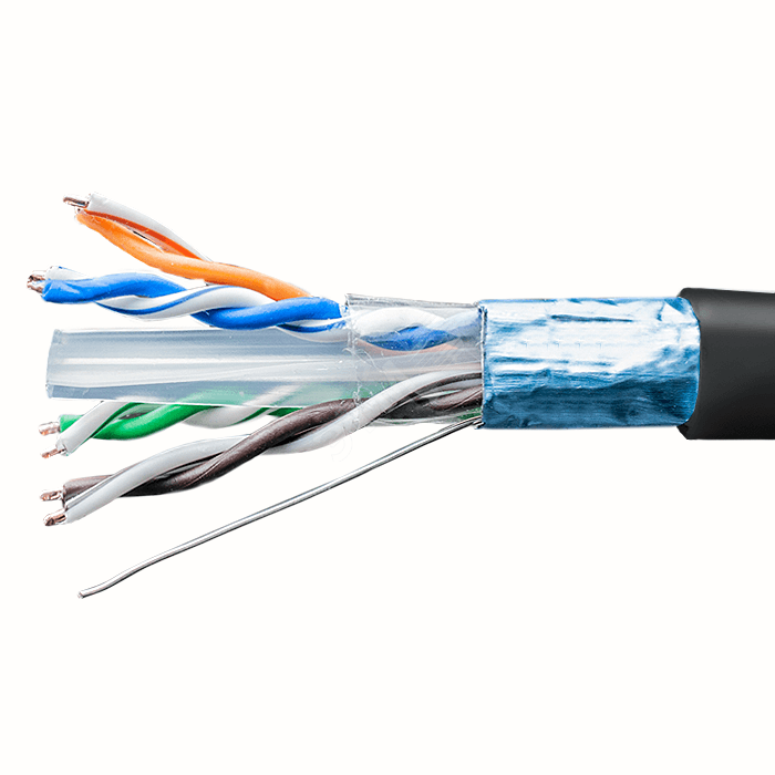 Витая пара F/UTP Cat 6 4х2х0.54 OUT Cu (FTP 4x2x0.54 6 OUT/Cu)