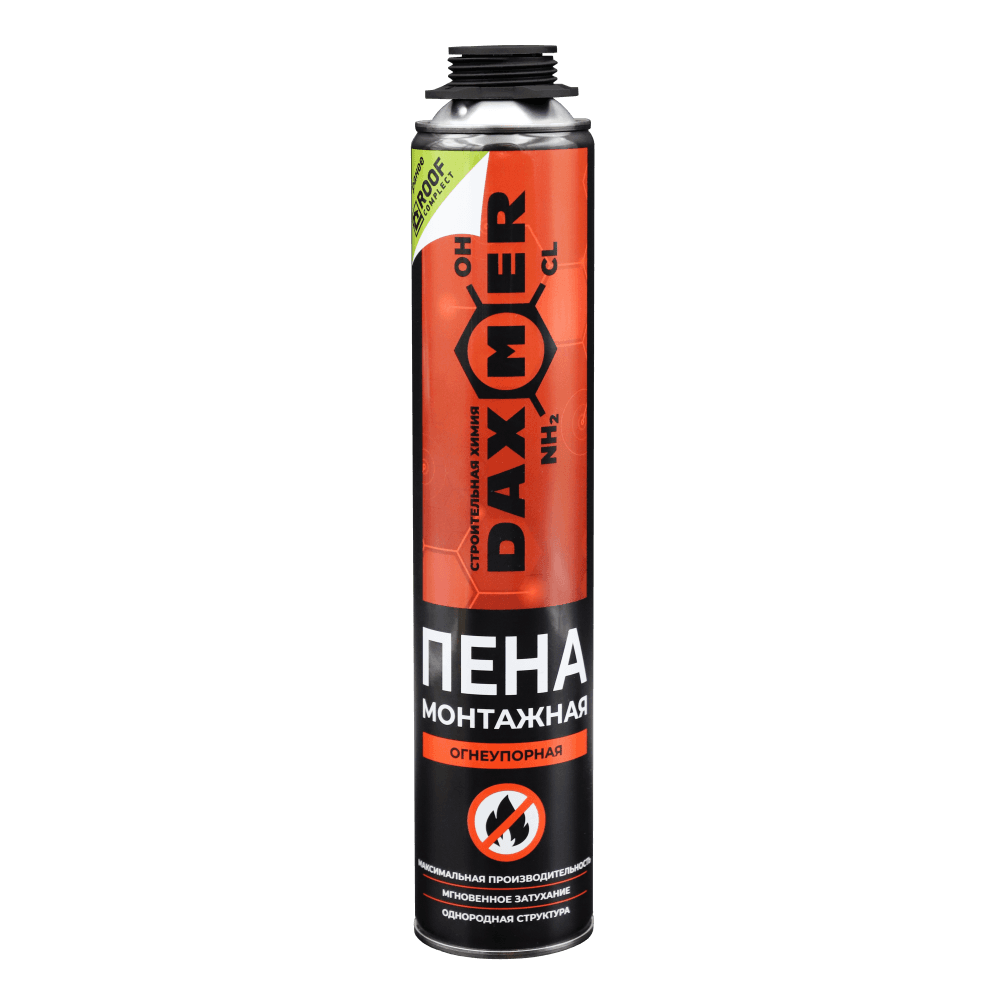 Пена монтажная DAXMER огнеупорная (890гр)