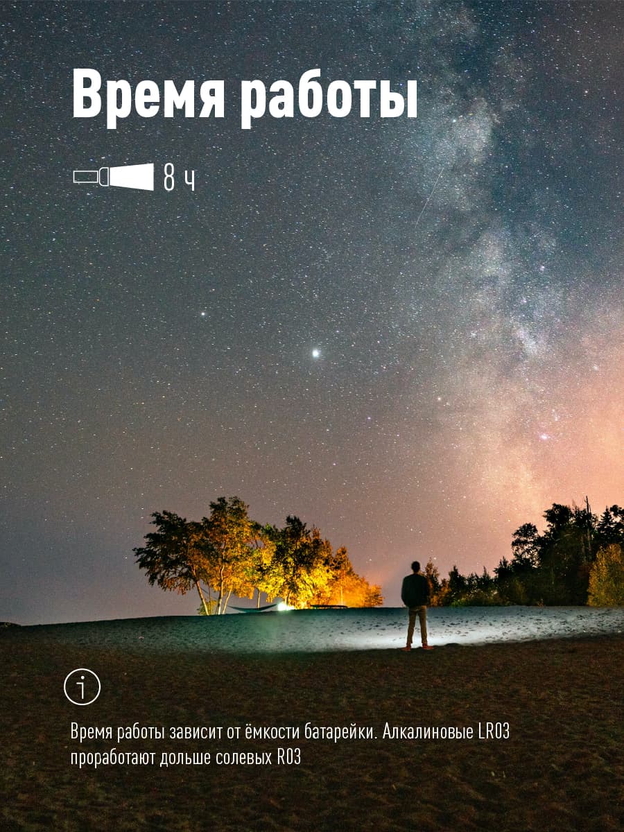 Фонарь ручной 1Вт LED, 3xAAА, корпус алюминий, ремешок ручной