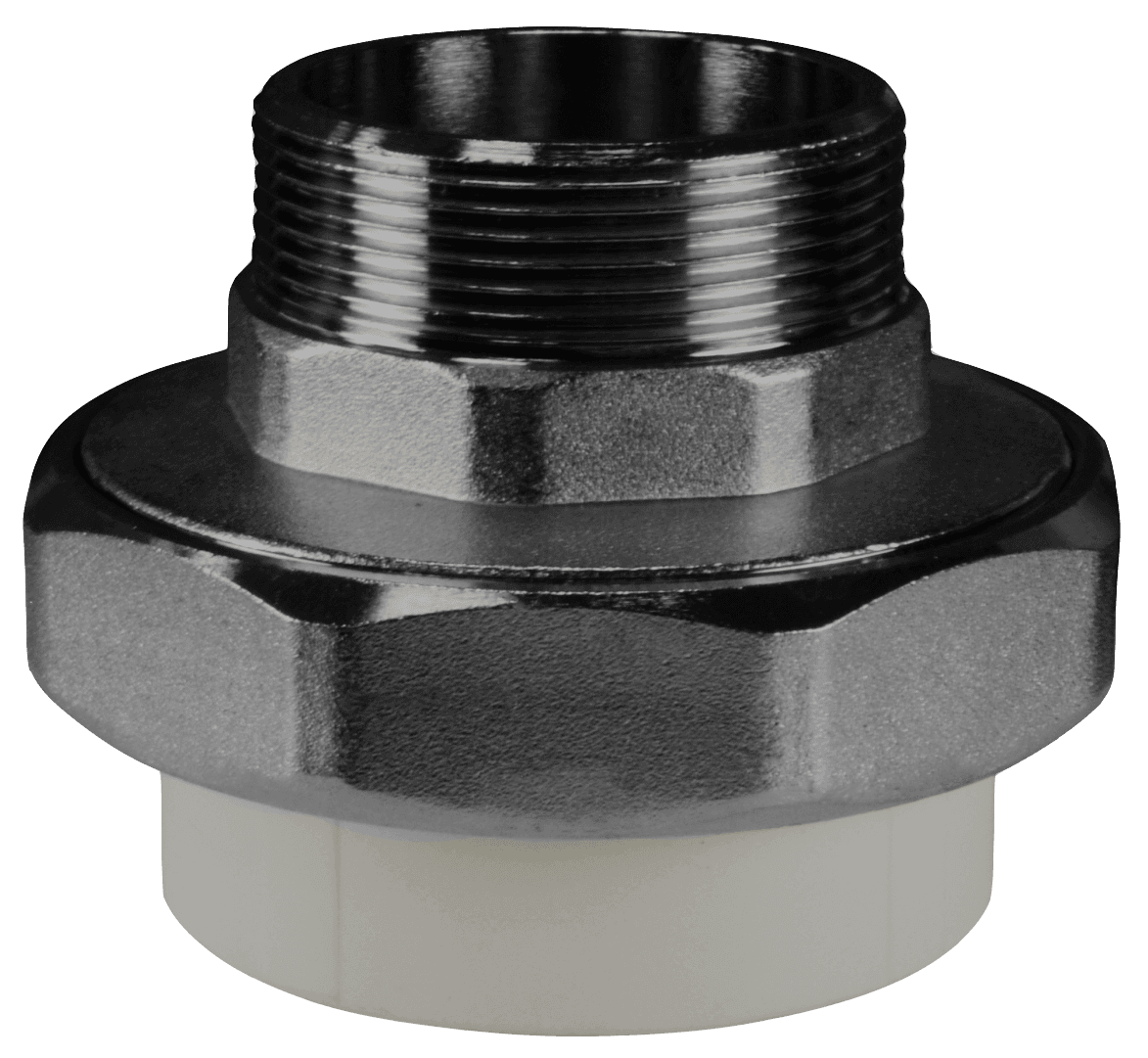 Муфта разъемная 25x1/2' НР комбинированная, полипропиленовая PPR американка, серая
