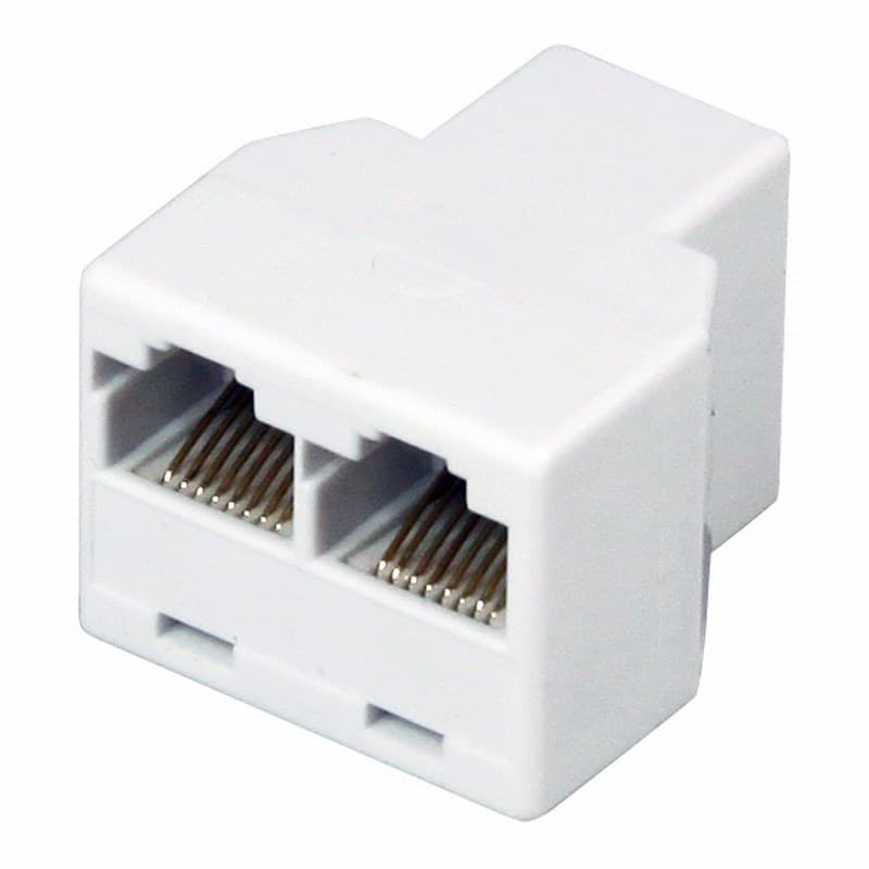 Переходник сетевой LAN. (гнездо 8Р8С (Rj-45) - 2 гнезда 8Р8С (Rj-45)),