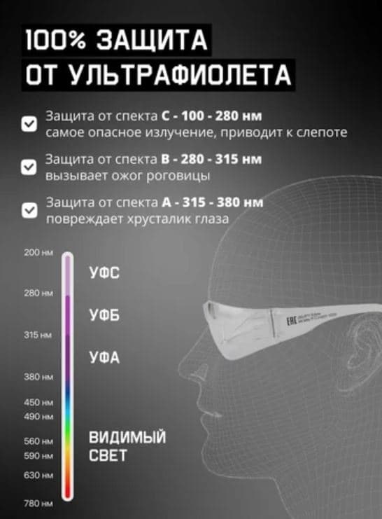 Очки открытые JSG-8711 Eclipse , прозр.линзы, антизапотев. покр.+против царапин