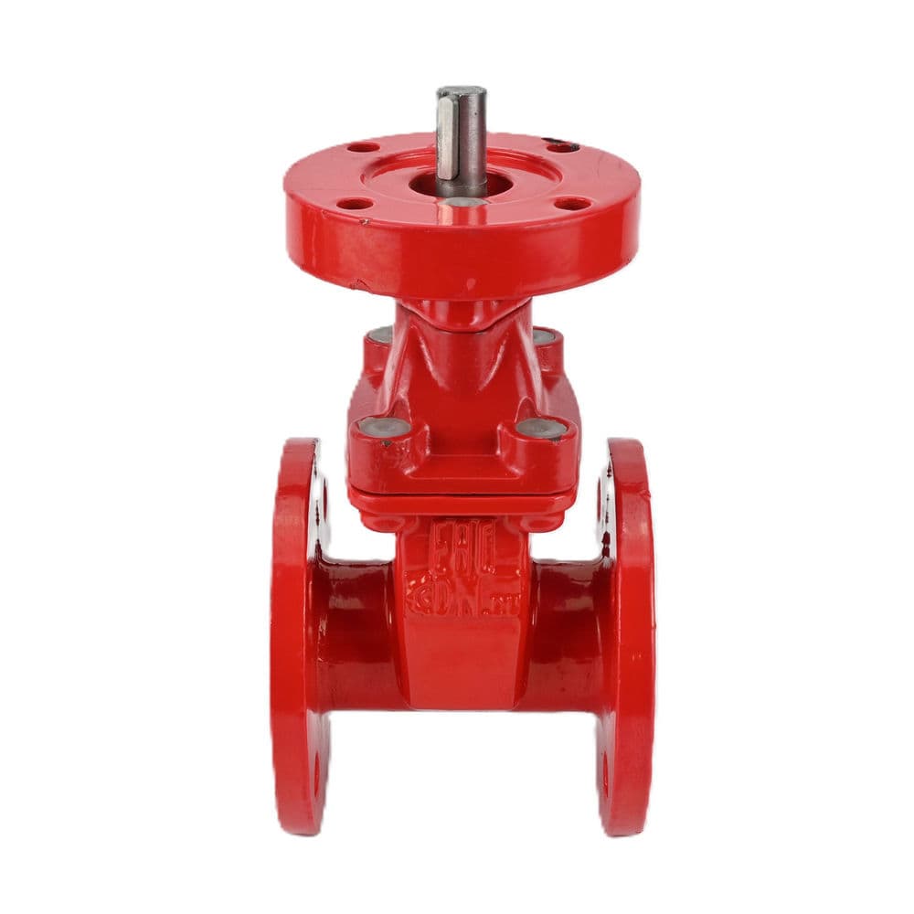 Задвижка клиновая 30ч939р красная GGG50-EPDM-F4-RED Ду65 Ру16 корпус чугун GGG50, крышка чугун GGG40, обрезиненный клин EPDM, для воды, 110-120 град., фланцевая с ISO-фланцем под электропривод, L=170 мм, шток 18, шпонка 6, F10