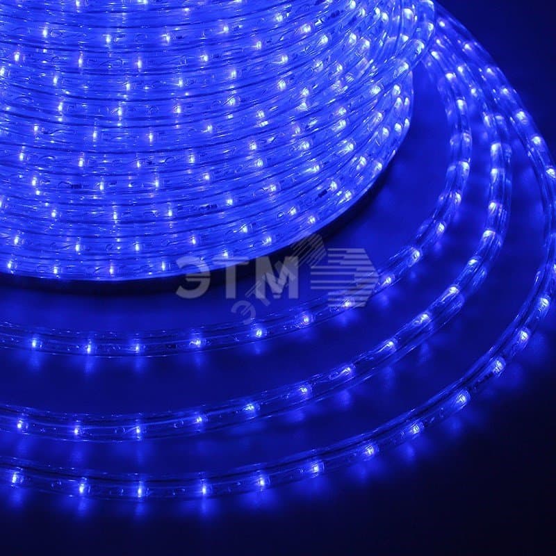 Дюралайт LED, постоянное свечение 2W - синий, 24 LED/м, 10 мм, 100 м