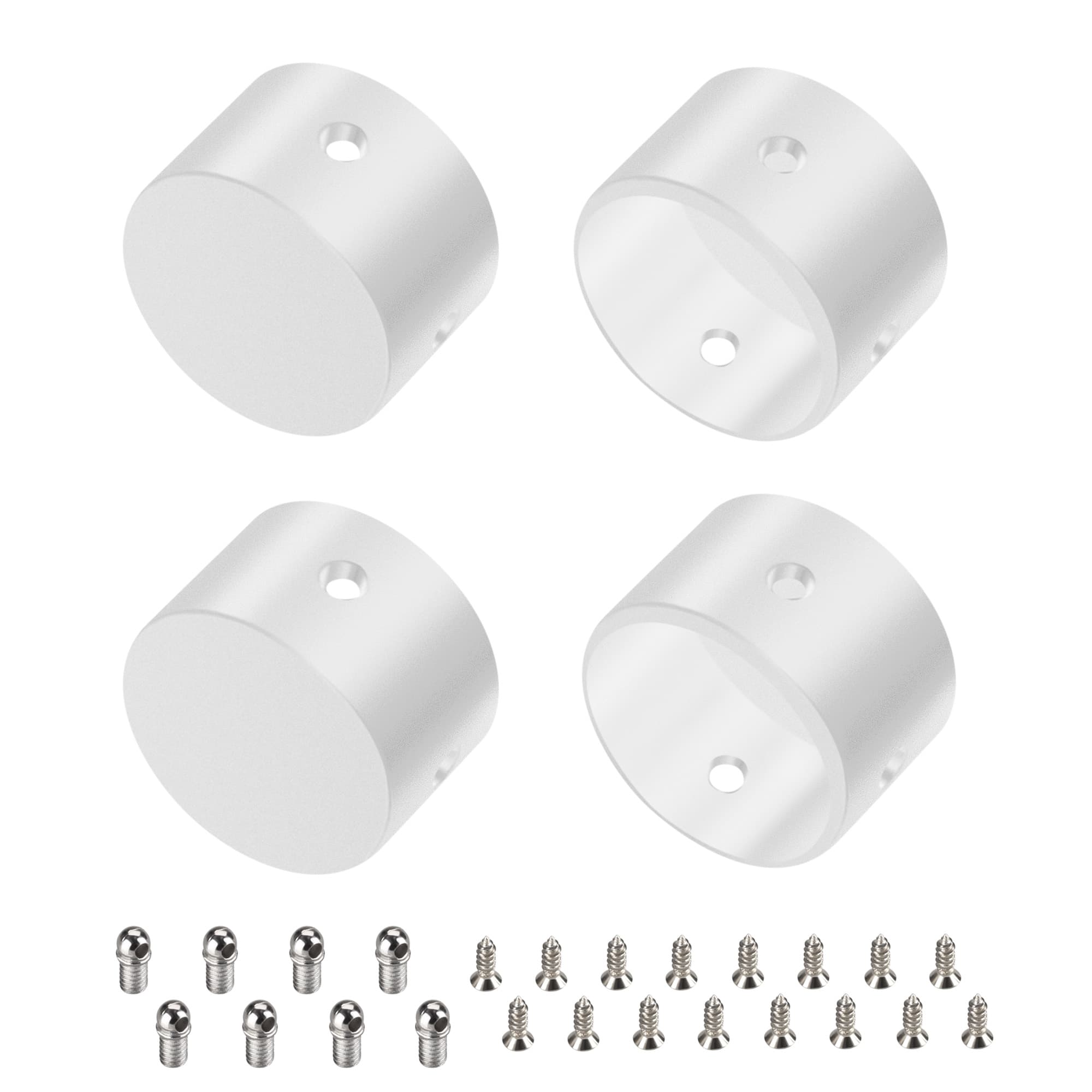Заглушка WPH-FLEX-D22-360deg WHITE ALU глухая (ARL, металл)
