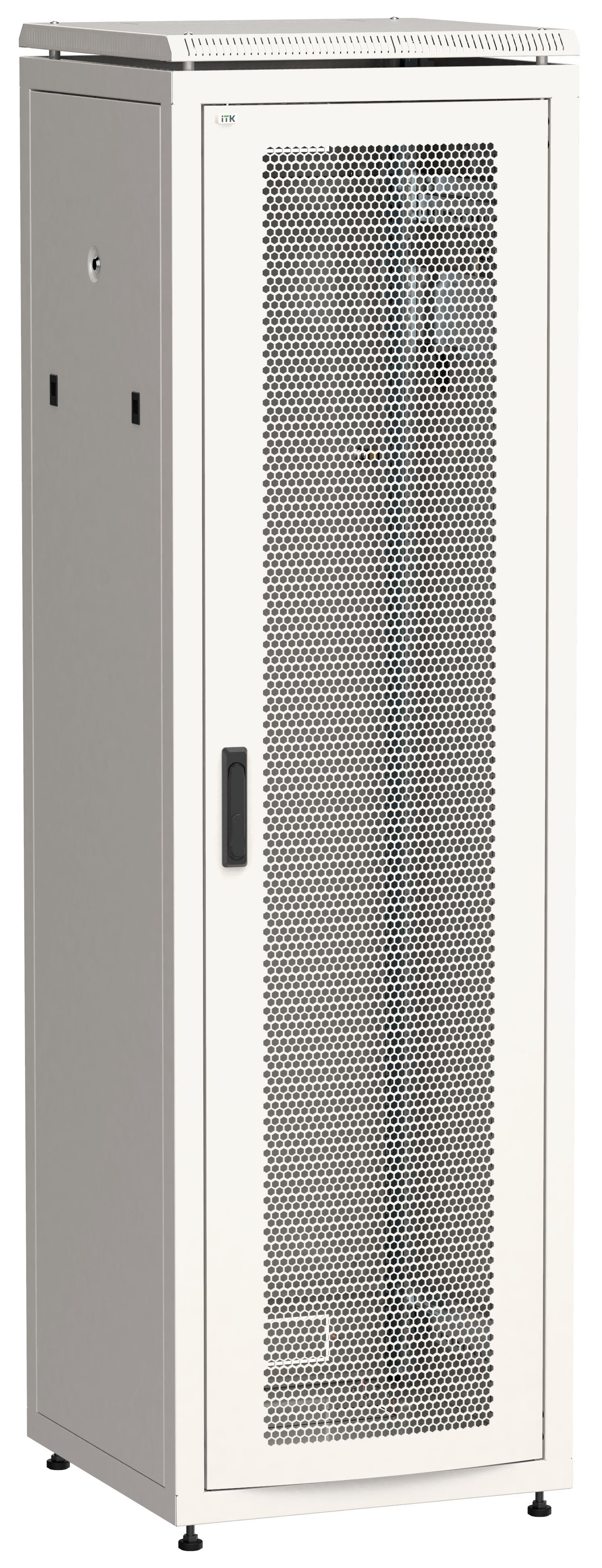 LINEA N Шкаф сетевой 19'' 42U 600х600мм перфорированная передняя дверь серый