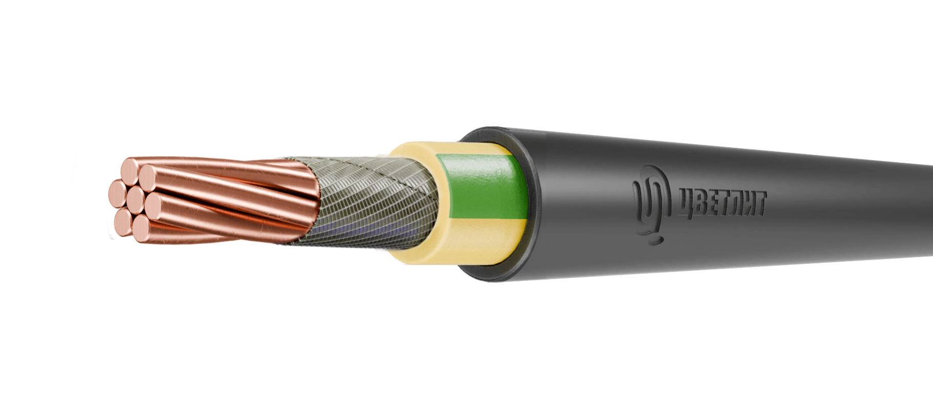 Кабель силовой ППГнг(A)-FRHF 1х70мк-1 желто       зеленый ТРТС