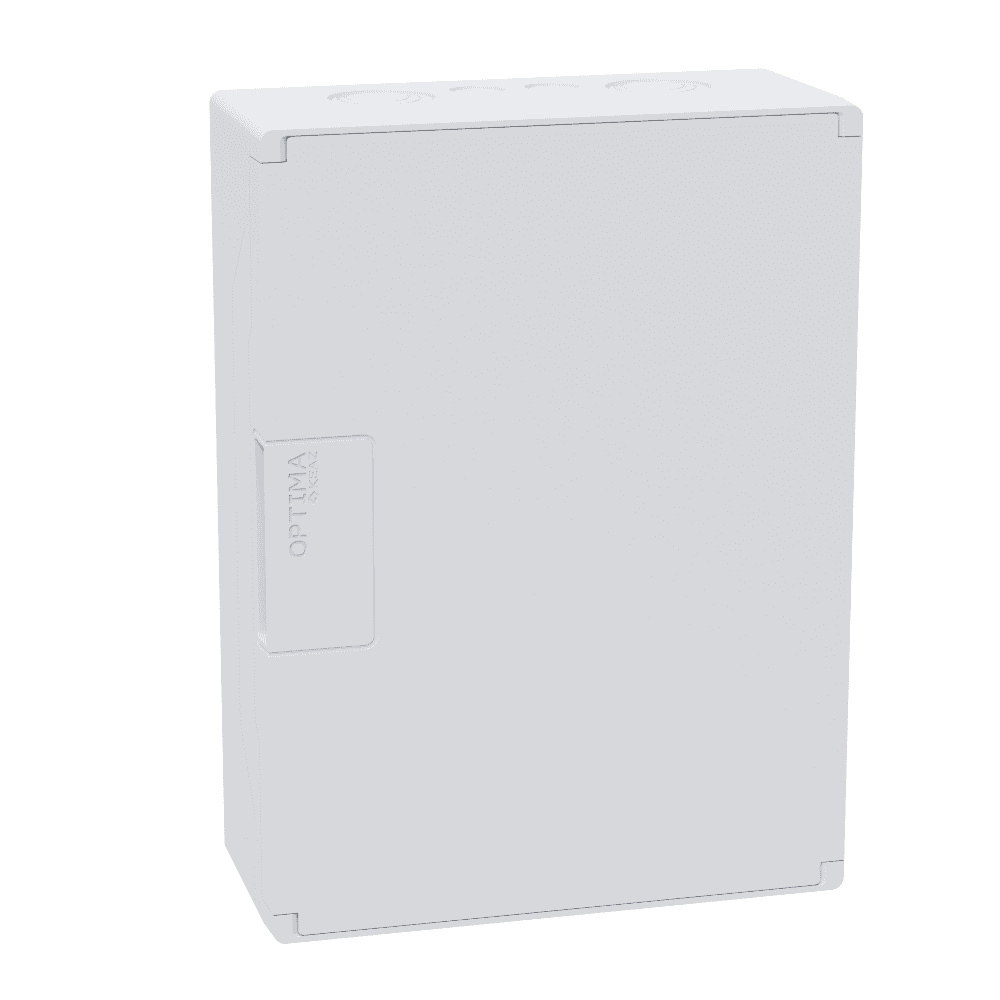 Щит ЩРН-п-8 пластиковый распред. OptiBox Pro 8-NNR-IP40 8м. навесной с пласт. белой дверцей  IP40