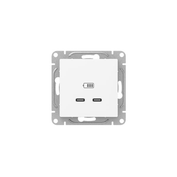 Эпика Механизм розетки USB-C - 2шт белый EKF