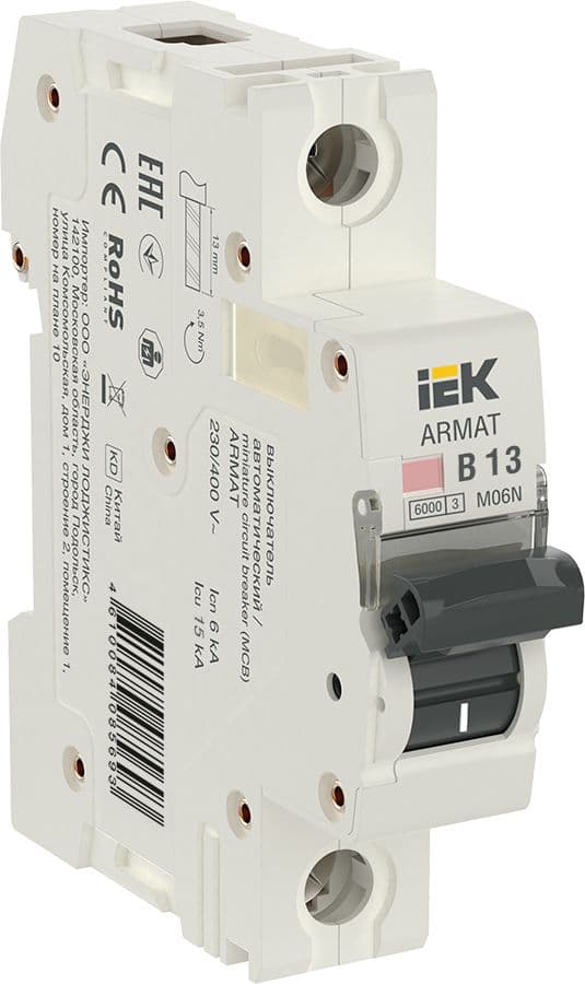 ARMAT Автоматический выключатель M06N 1P B 13А