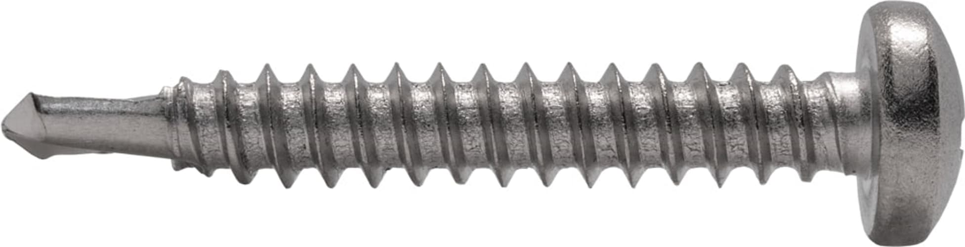 Саморез с полукруглой головкой с буром DIN 7504М 4,8x38 A2