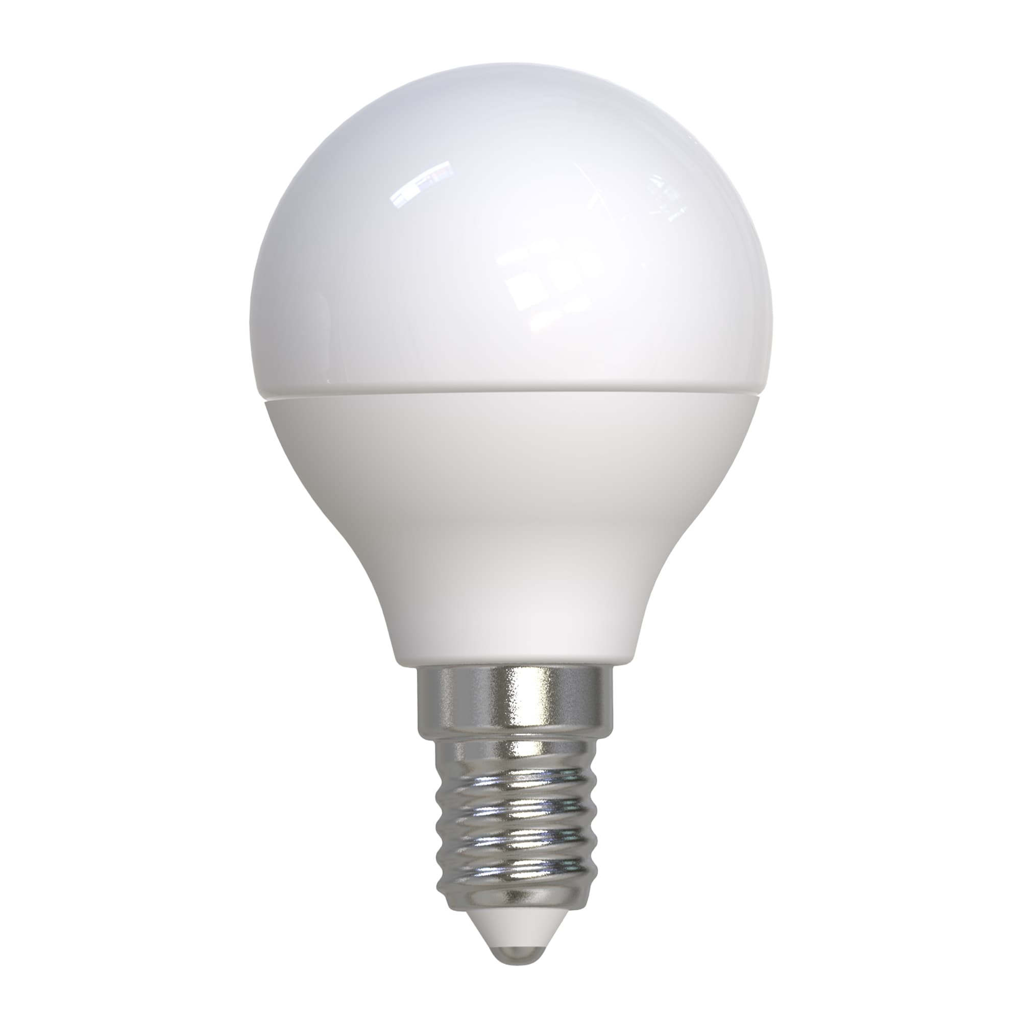 Лампа светодиодная 6 Вт Форма шар матовая Белый свет 4000K Картон LED-G45-6W/4000K/E14/FR/RA95 PLK01WH