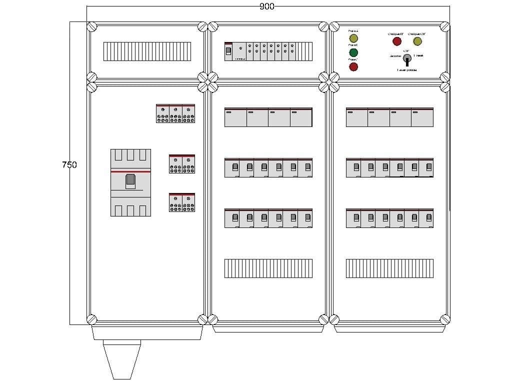 Щит управления электрообогревом HS 24x3400 D330 (в комплекте с терморегулятором и датчиком температуры)
