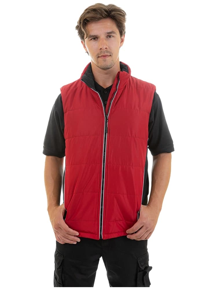 Жилет утепленный Brodeks KW101, красный/черный (2XL)