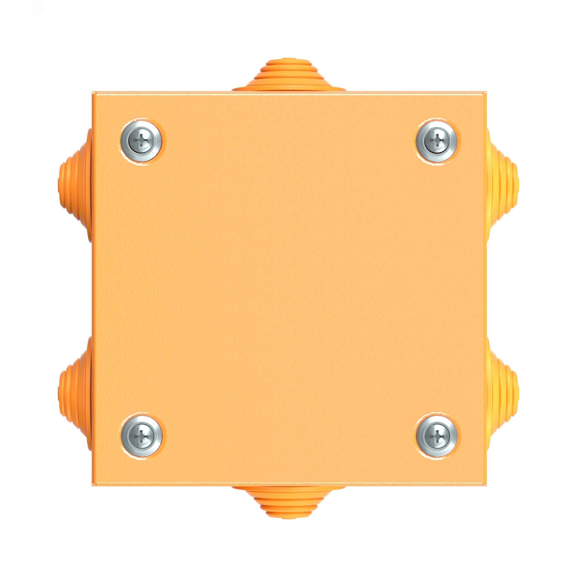 Коробка стальная FS с кабельными вводами и клеммниками IP55 150х150х80мм 4р  450V 20A 10мм.кв  нерж.контакт
