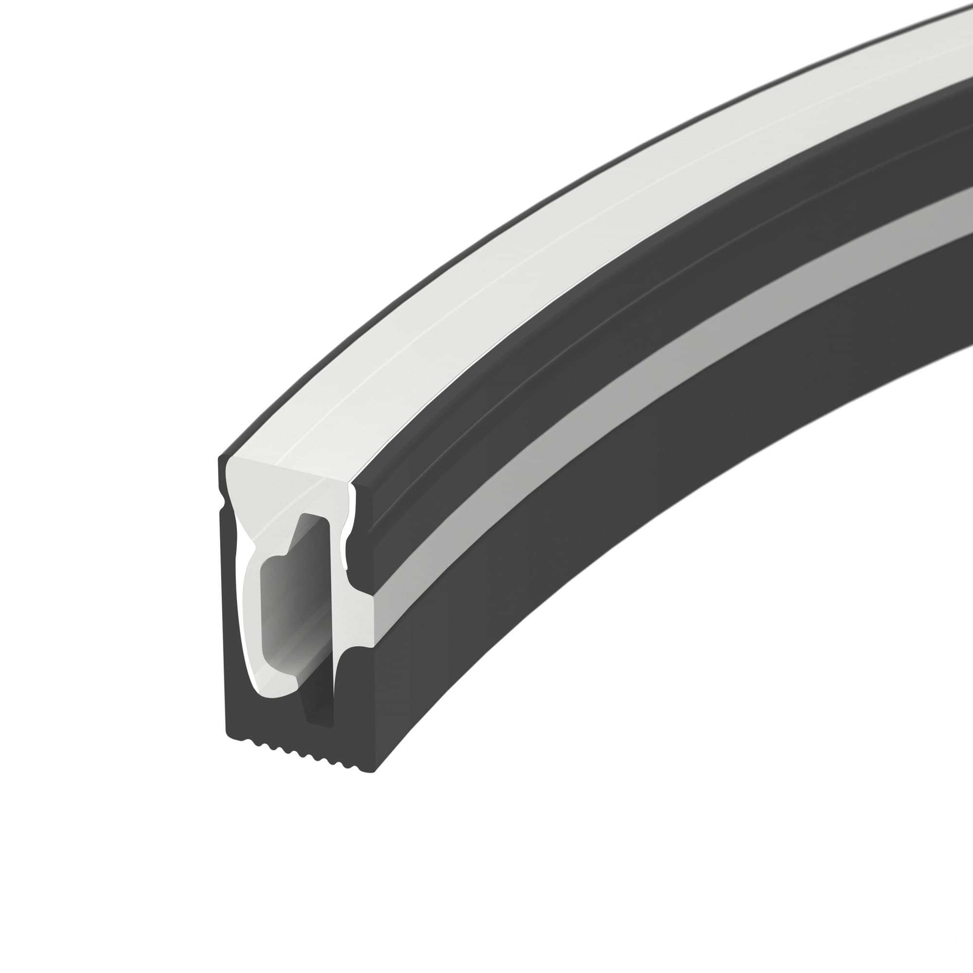 Профиль силиконовый WPH-FLEX-0612-SIDE-S8-10m BLACK (ARL, силикон)