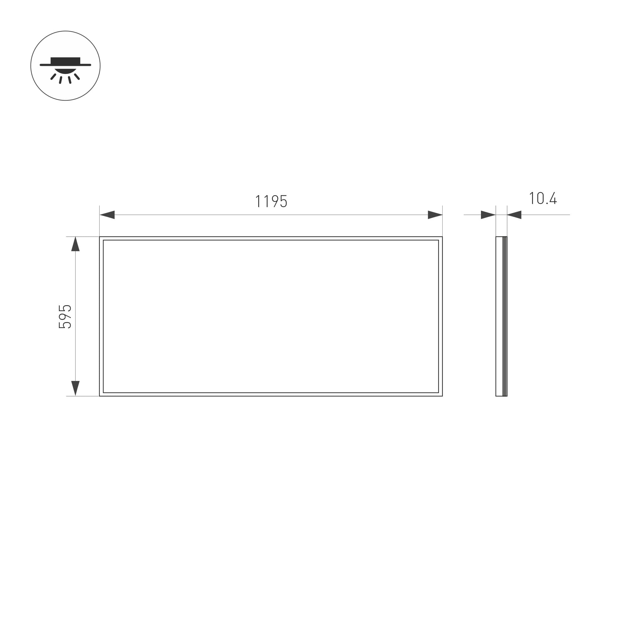 Панель IM-600x1200A-48W Day White (ARL, IP40 Металл, 3 года)