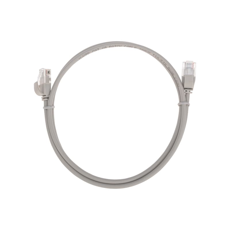 Патч-корд U/UTP CAT 6A (10G), RJ45-RJ45, 28AWG, LSZH, серый, 1м,