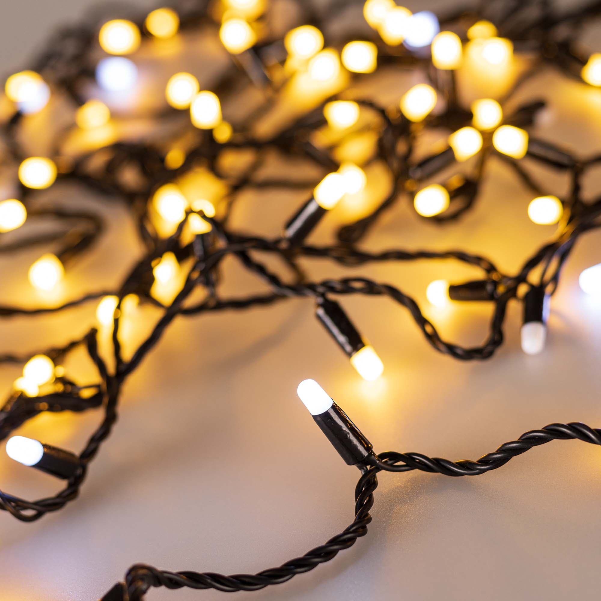 Гирлянда светодиодная декоративная ARD-STRING-CLASSIC-10000-BLACK-100LED-MILK-FLASH Warm 230V, 7W ARDCL, IP65