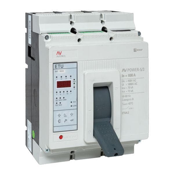 Выключатель автоматический AV POWER-5/3 800А 70kA ETU4.2 AVERES
