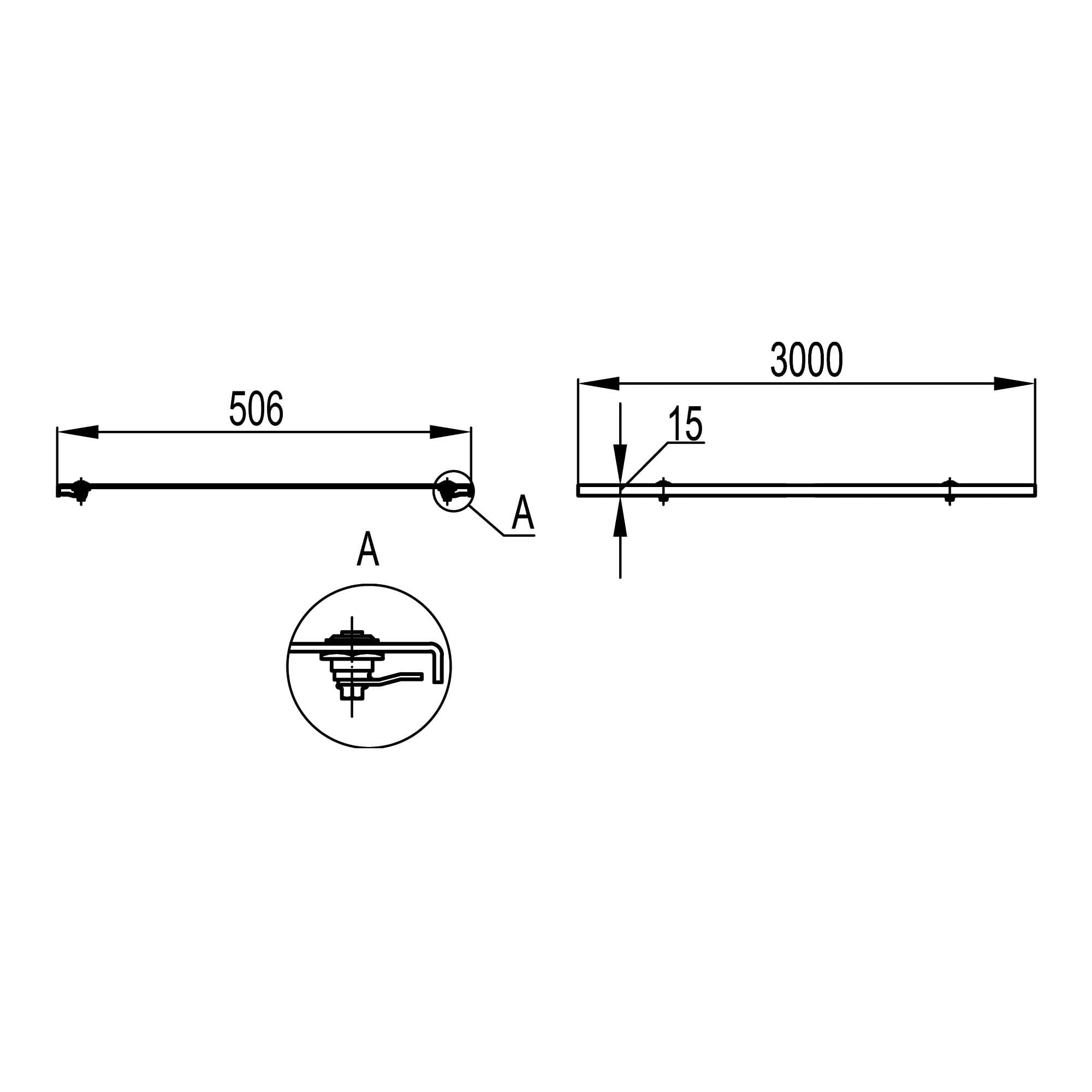 Крышка с фиксаторами 500 L=3 м