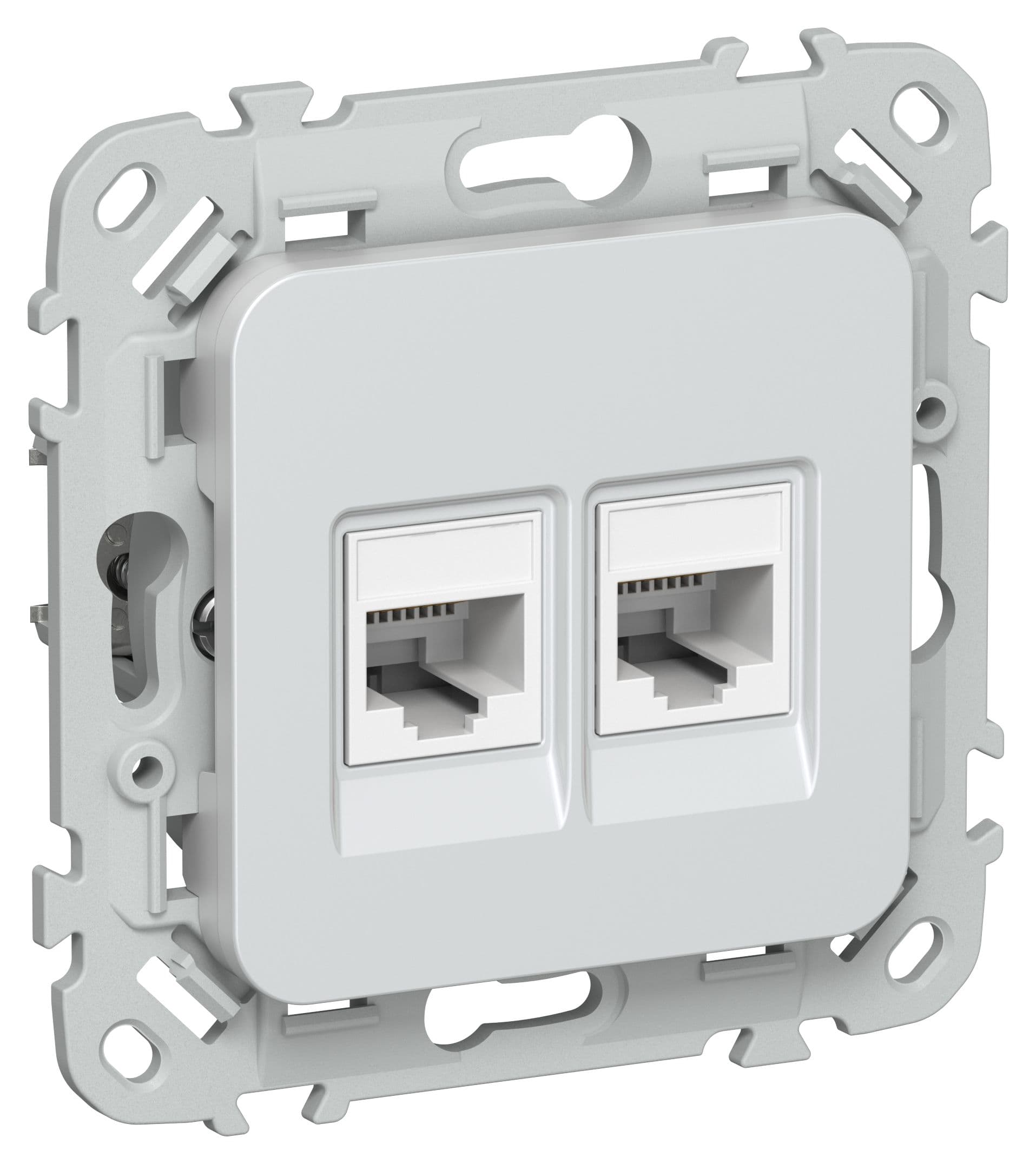 FLITE Розетка 2-местная компьютерная RJ45 категория 6 UTP РК6-2-0-ФлЖ жемчуг IEK