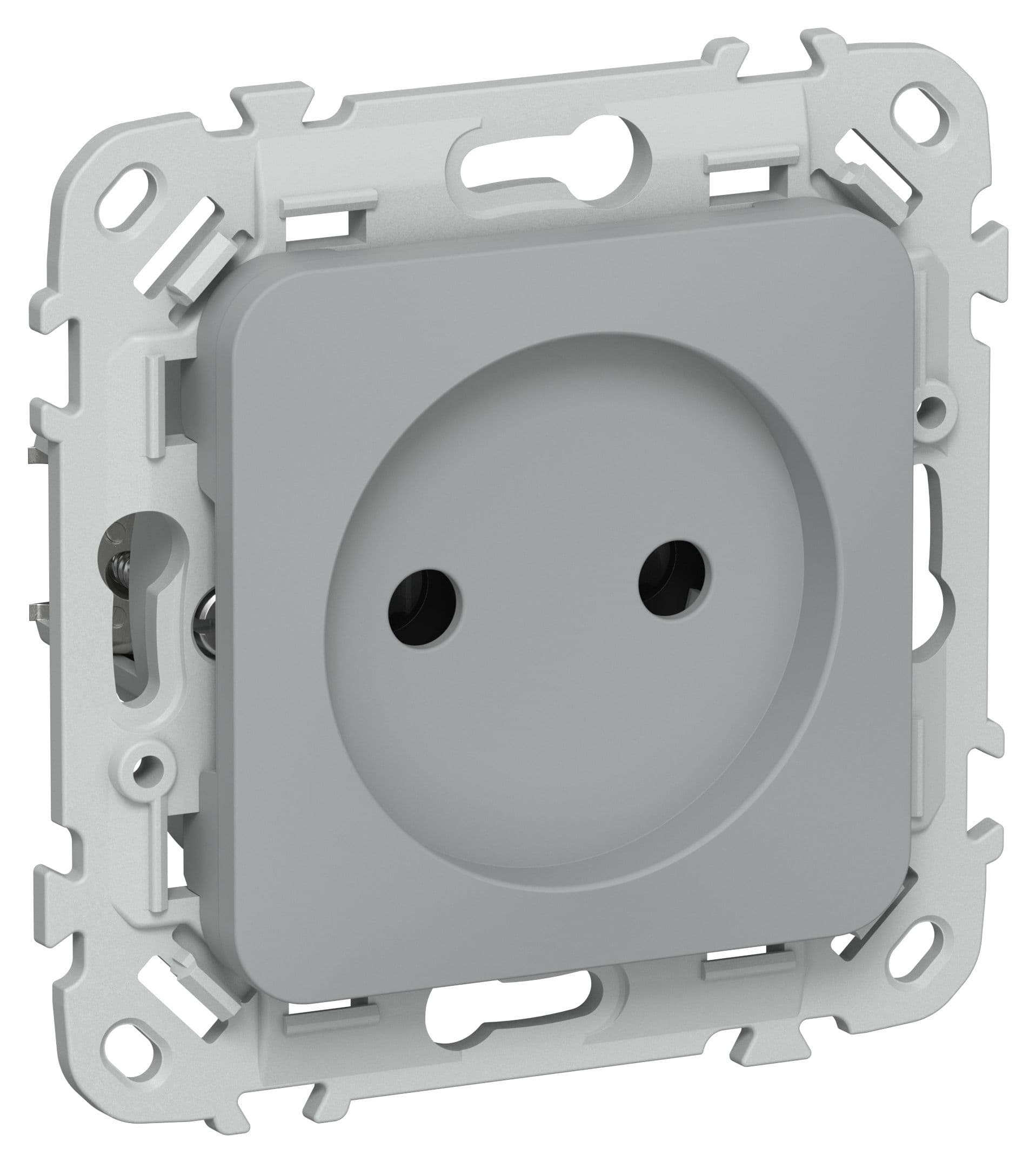 FLITE Розетка без заземления без защитных шторок 10А РС01-0-ФлС серый IEK