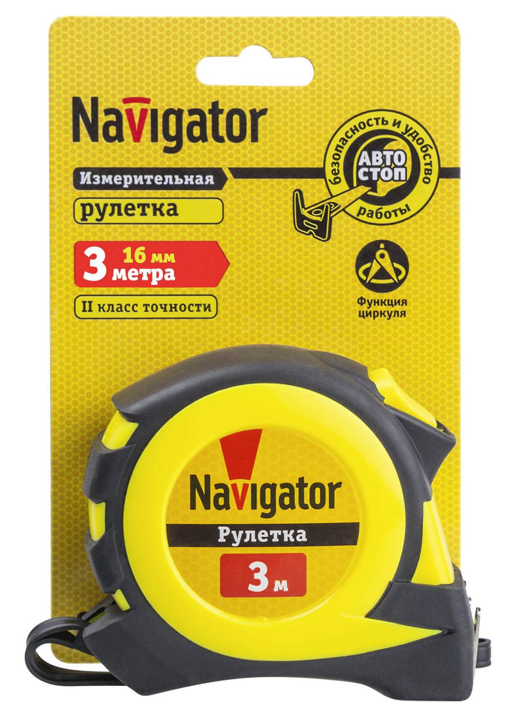 Рулетка NMT-Ru02-A-3-16 (автостоп, 3 м х 16 мм)