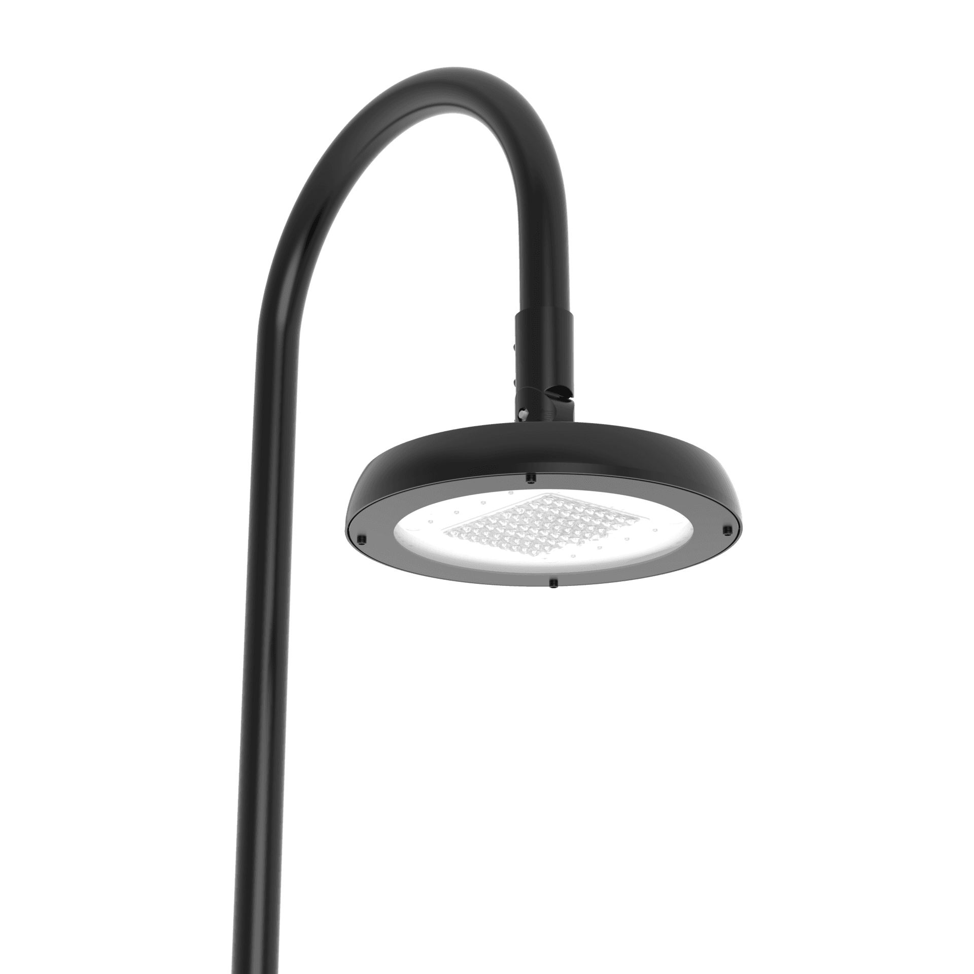 Светильник светодиодный IONIK Top парк 30 Вт Road 2700К IP66 RAL9005 черный DALI