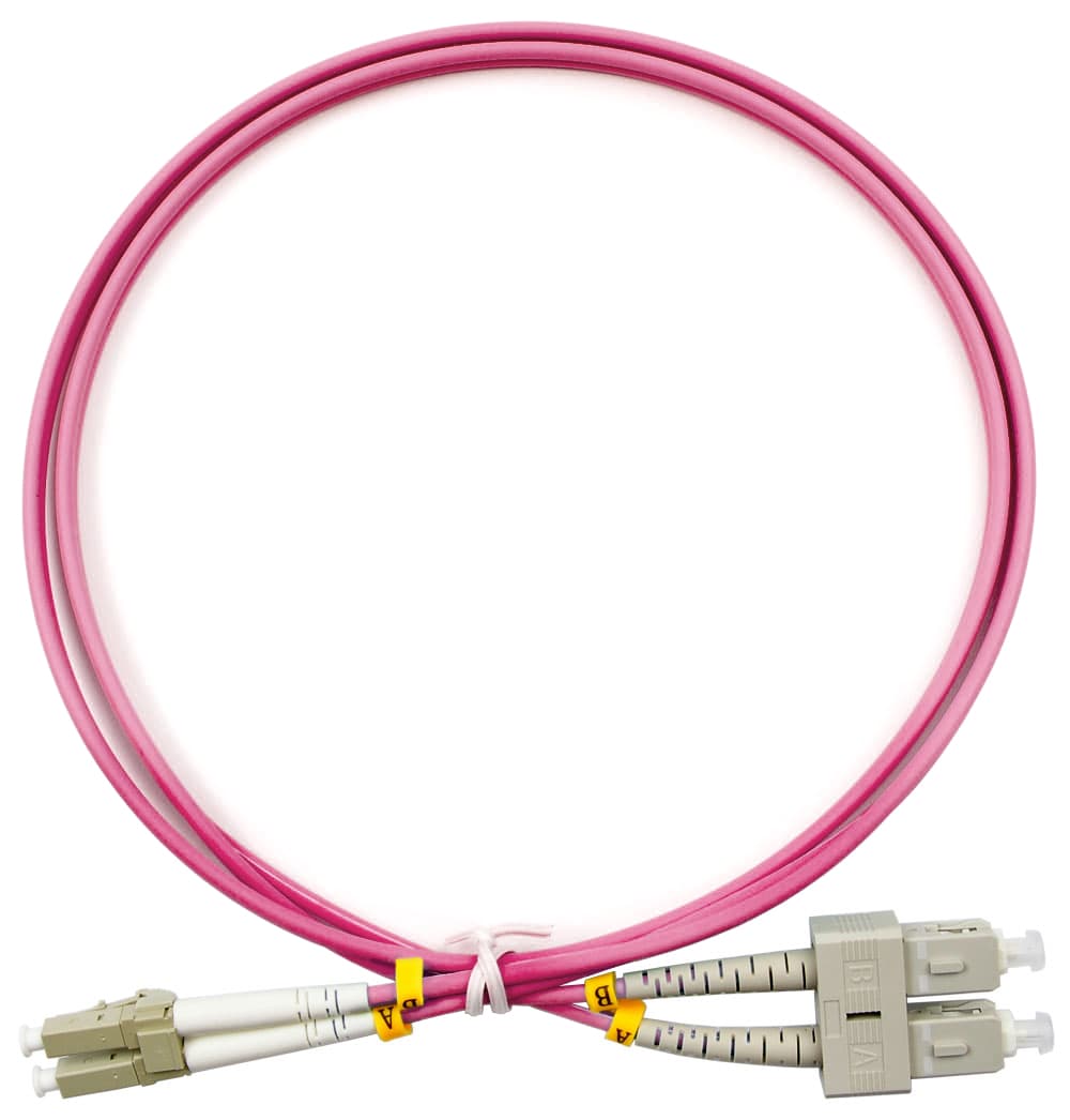 Патч-корд оптический duplex 1,5м LC-SC 50/125MM OM4 LSZH