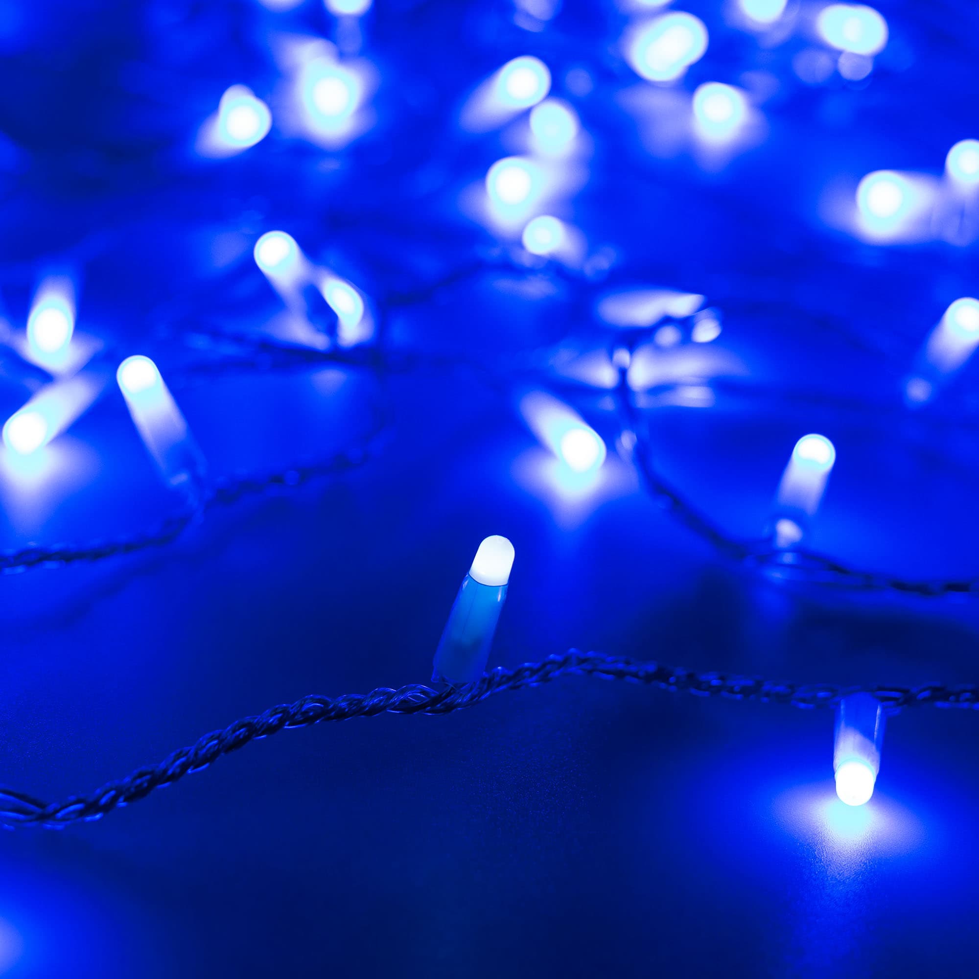 Гирлянда светодиодная ARD-STRING-CLASSIC-10000-BLUE-100LED-MILK-FLASH Blue 230V, 7W Ardecoled, IP65