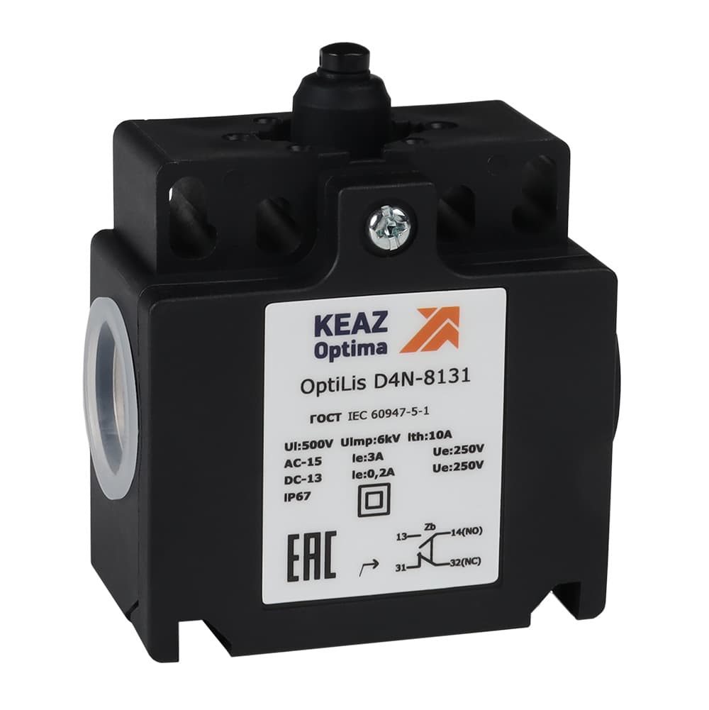 Выключатель концевой OptiLiS D4N-8131 толкатель пластиковый EN 50047 XCKT2112P16