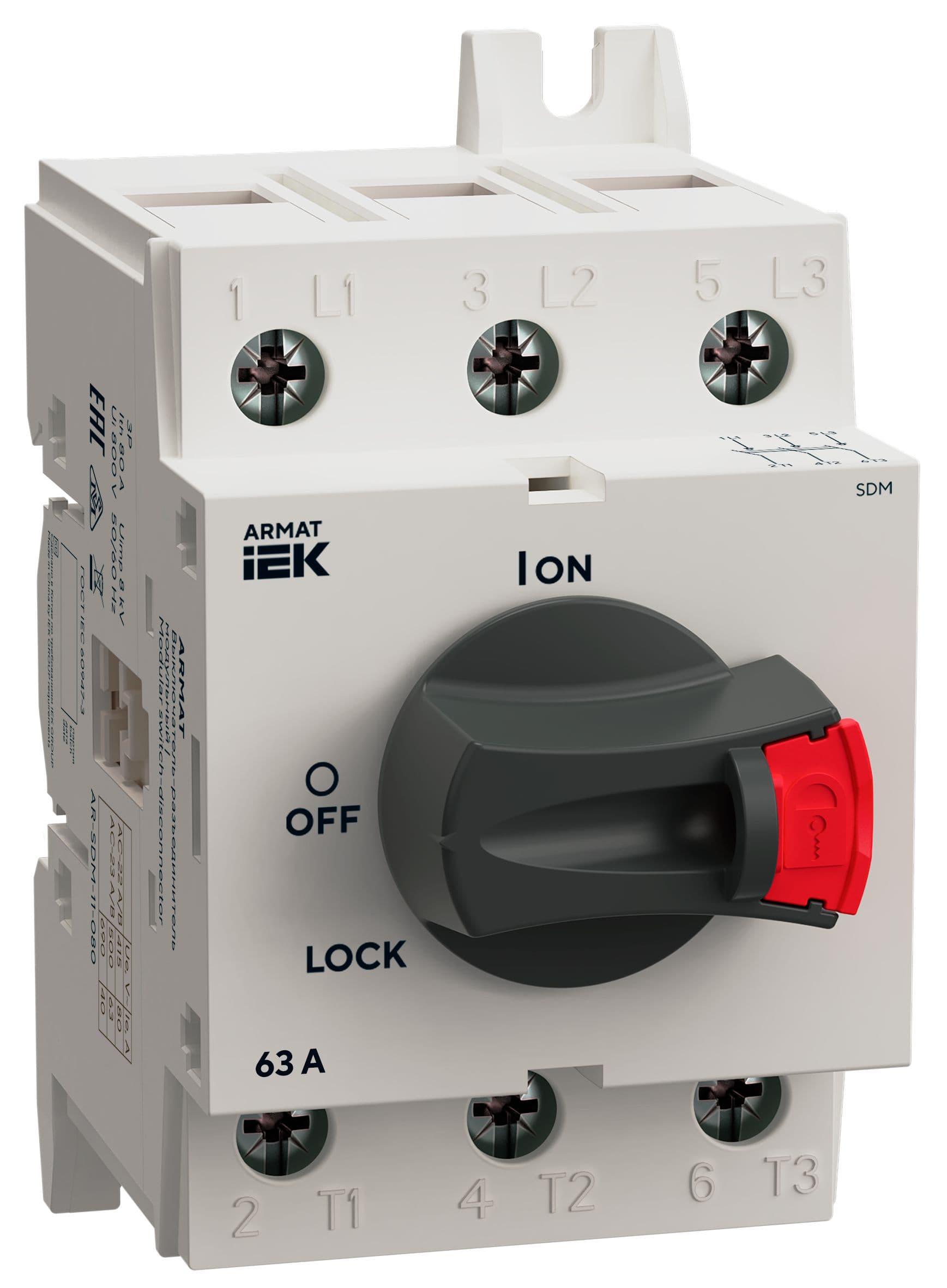 ARMAT Выключатель-разъед. SDM 3P 63А IEK