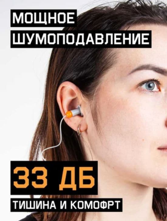 Беруши противошумные многоразовые силиконовые Sonido a 33дБ