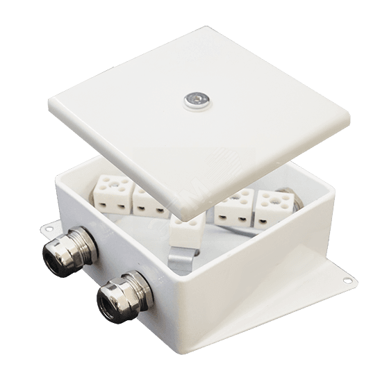 Коробка монтажная огнестойкая КМ-О (6к)-IP66-120х120 два ввода CD