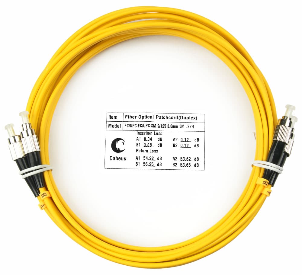 Патч-корд оптический duplex 7м FC-FC 9/125 sm LSZH