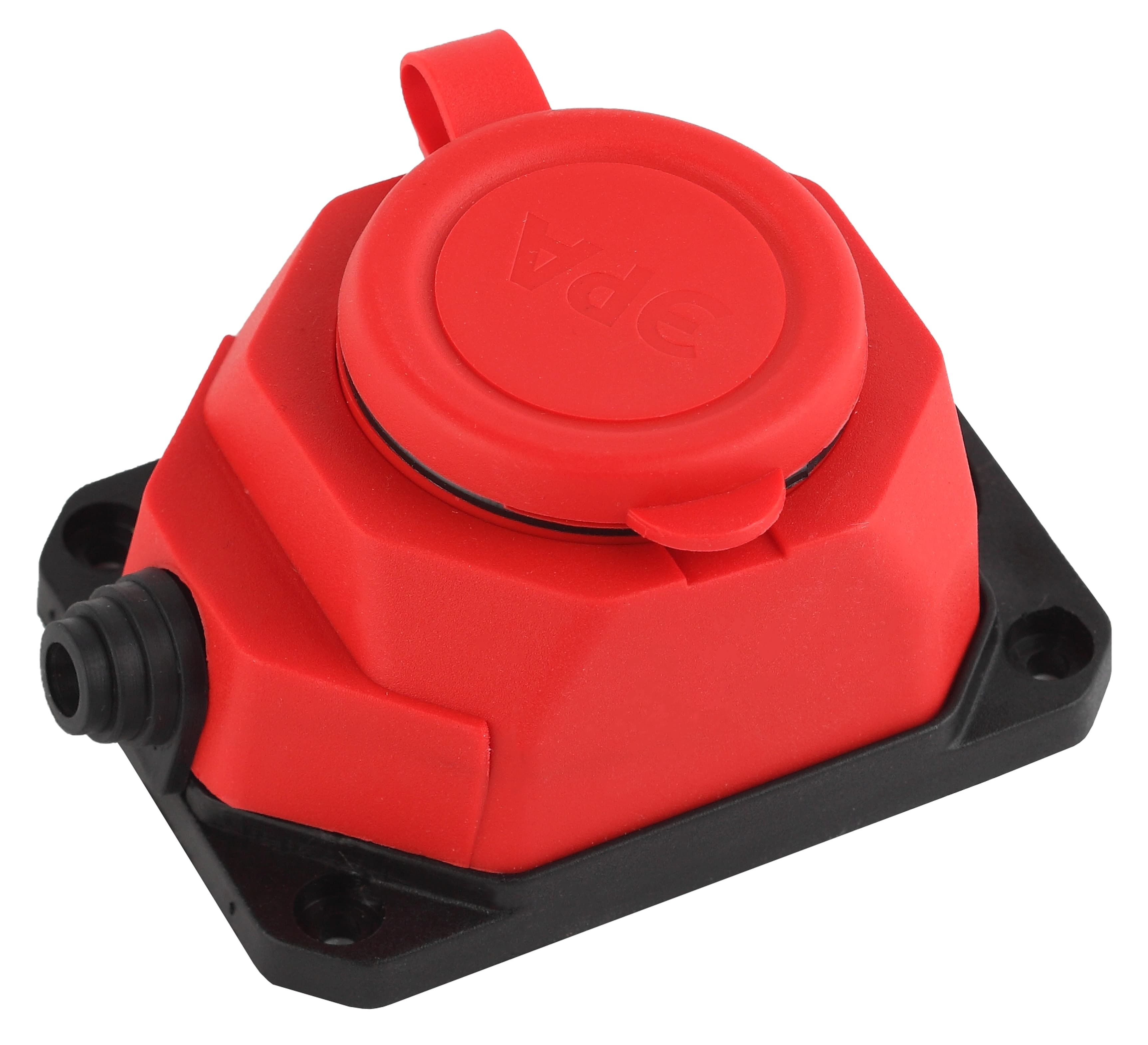 Колодка каучуковая с/з 1 гнездо 16A IP44 красная 24/240/1440