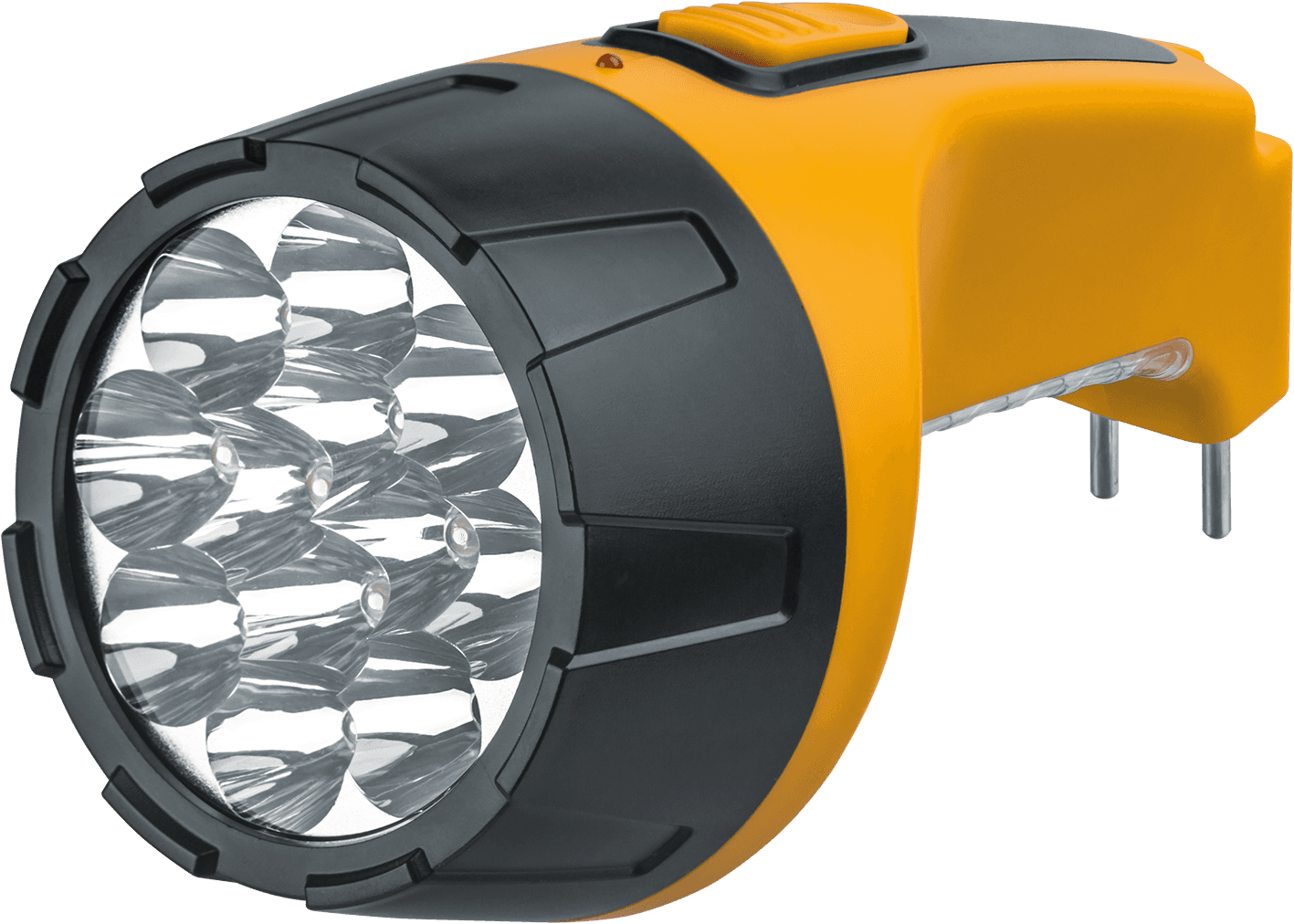 Фонарь светодиодный NPT-CP05-ACCU 12+10LED аккумуляторный с вилкой для зарядки пластик