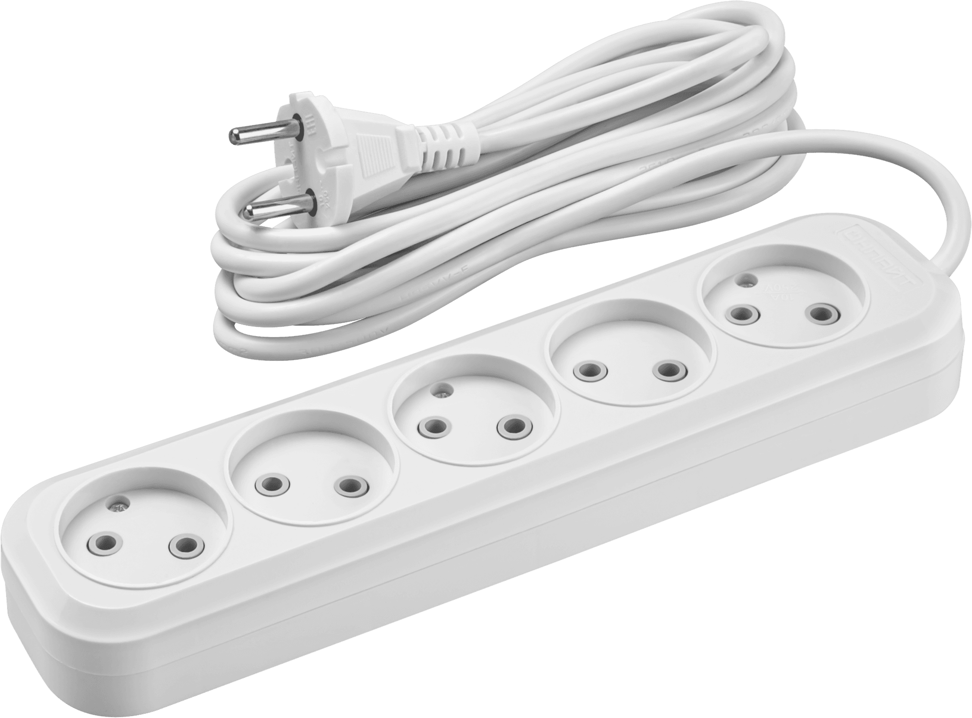 Удлинитель бытовой OPE-S-05-300-X-2x1 без заземления 5 розеток  3м ПВС 2х1 2200Вт