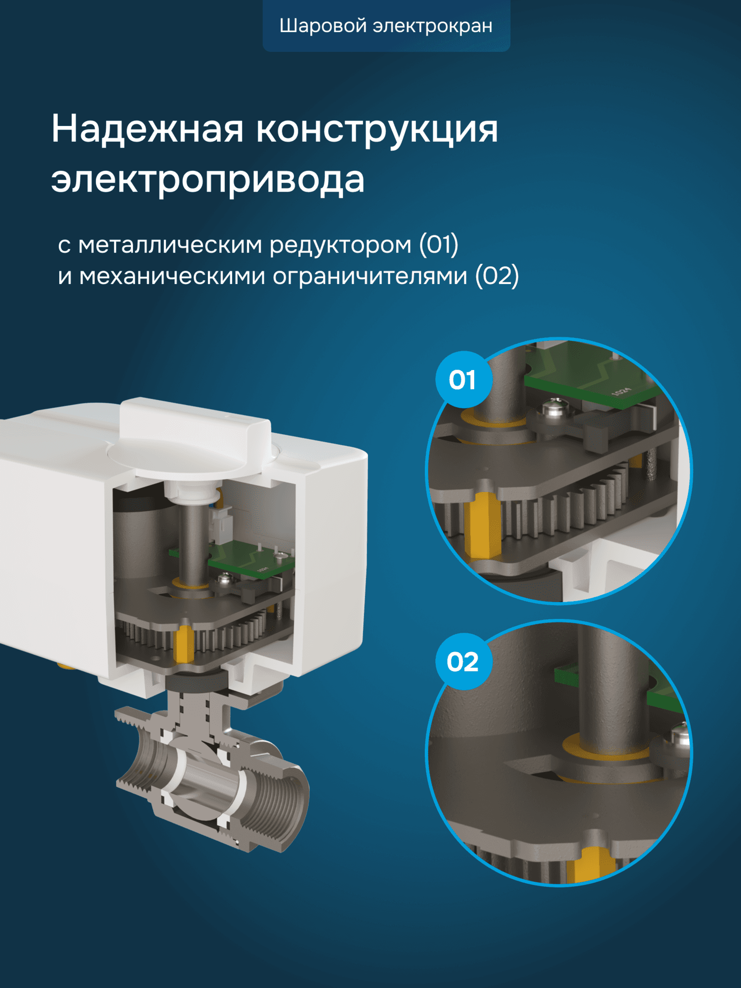 Система защиты от протечки воды, нерж. сталь, 1''