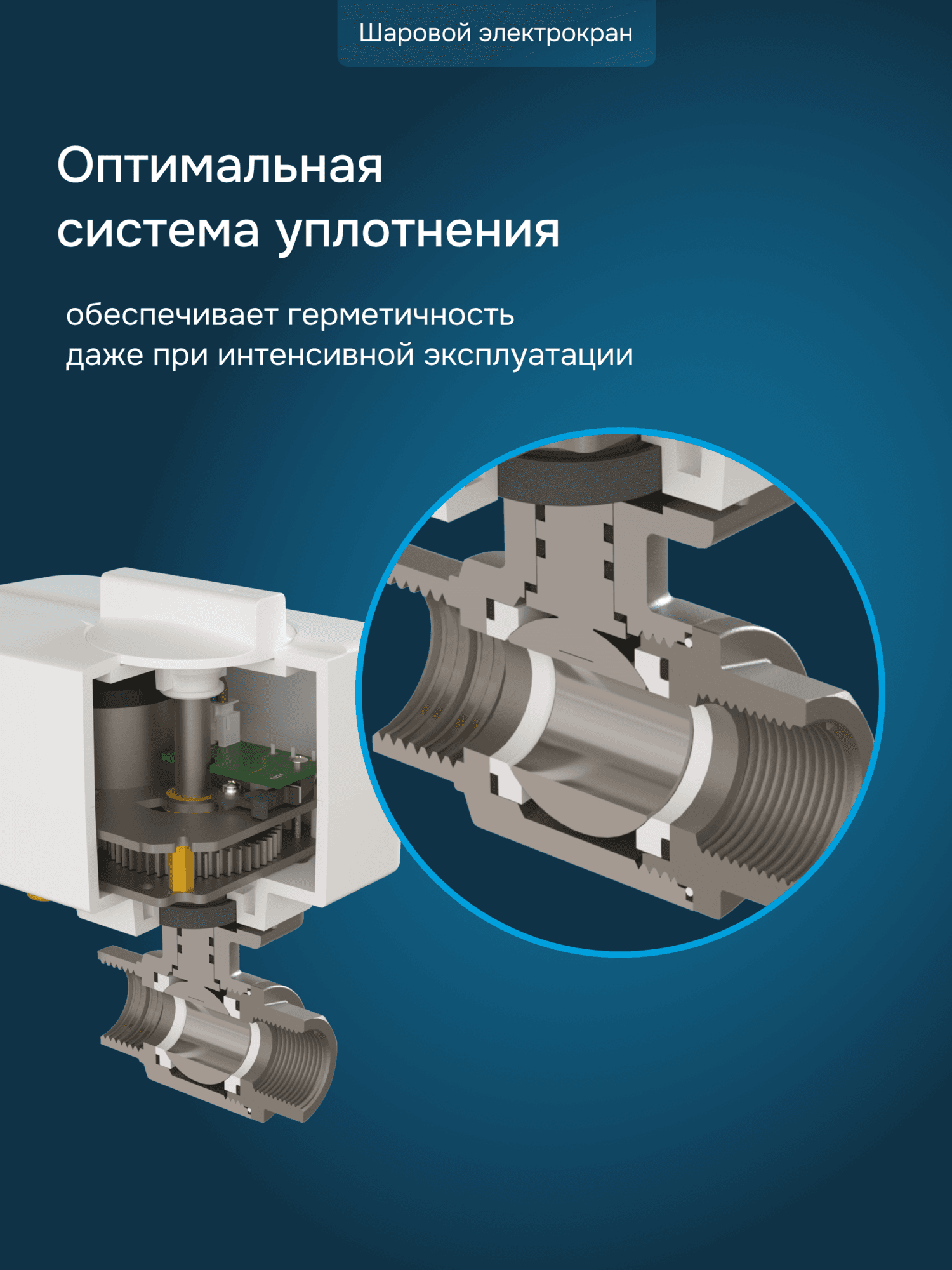 Система защиты от протечки воды, нерж. сталь, 1''