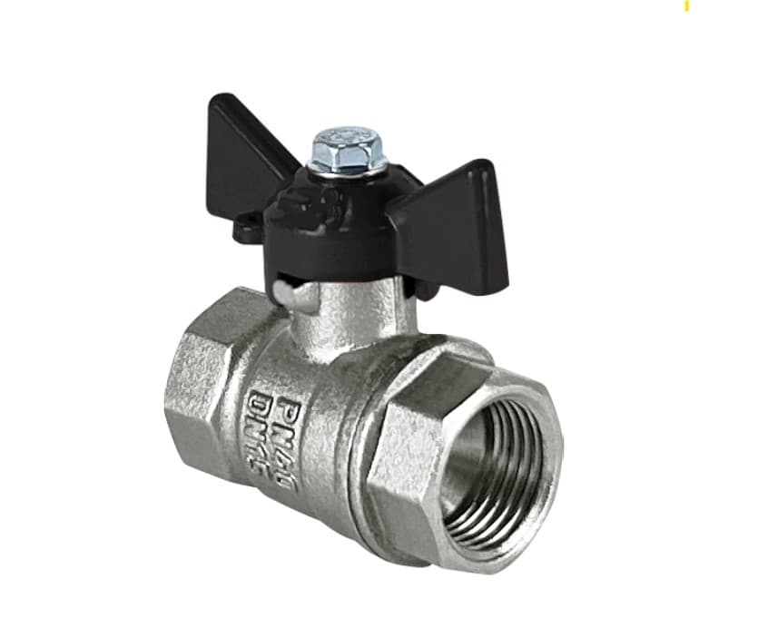 Кран шаровой DeltaPro для ВОДЫ 1/2 ВВ,            никелированный