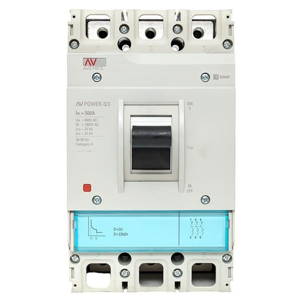 Выключатель автоматический в литом корпусе AV-POWER-3/3 500А 35кА TR EKF